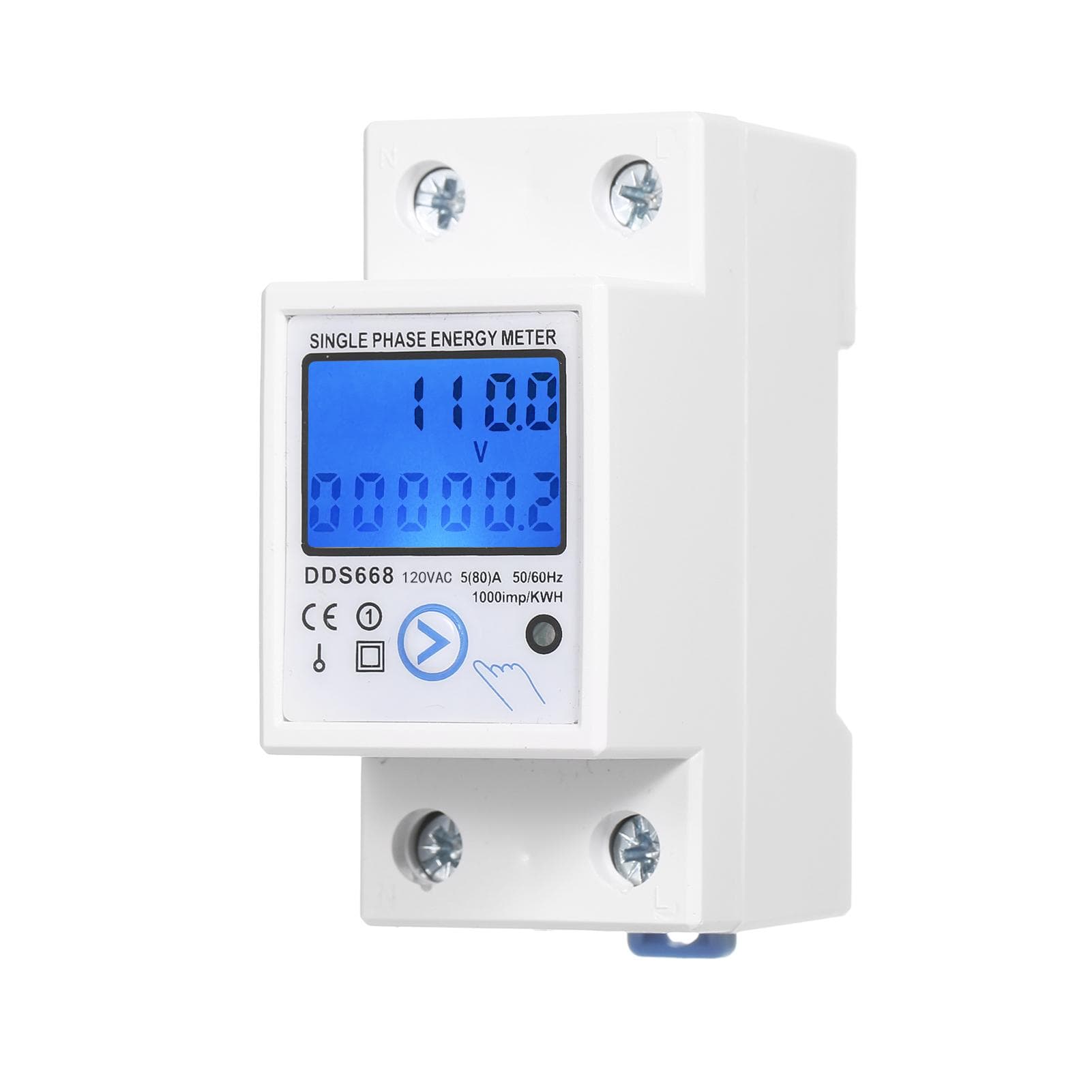 AC 230V Single Phase  Energy Meter With Reset Button With Backlight US PLUG
