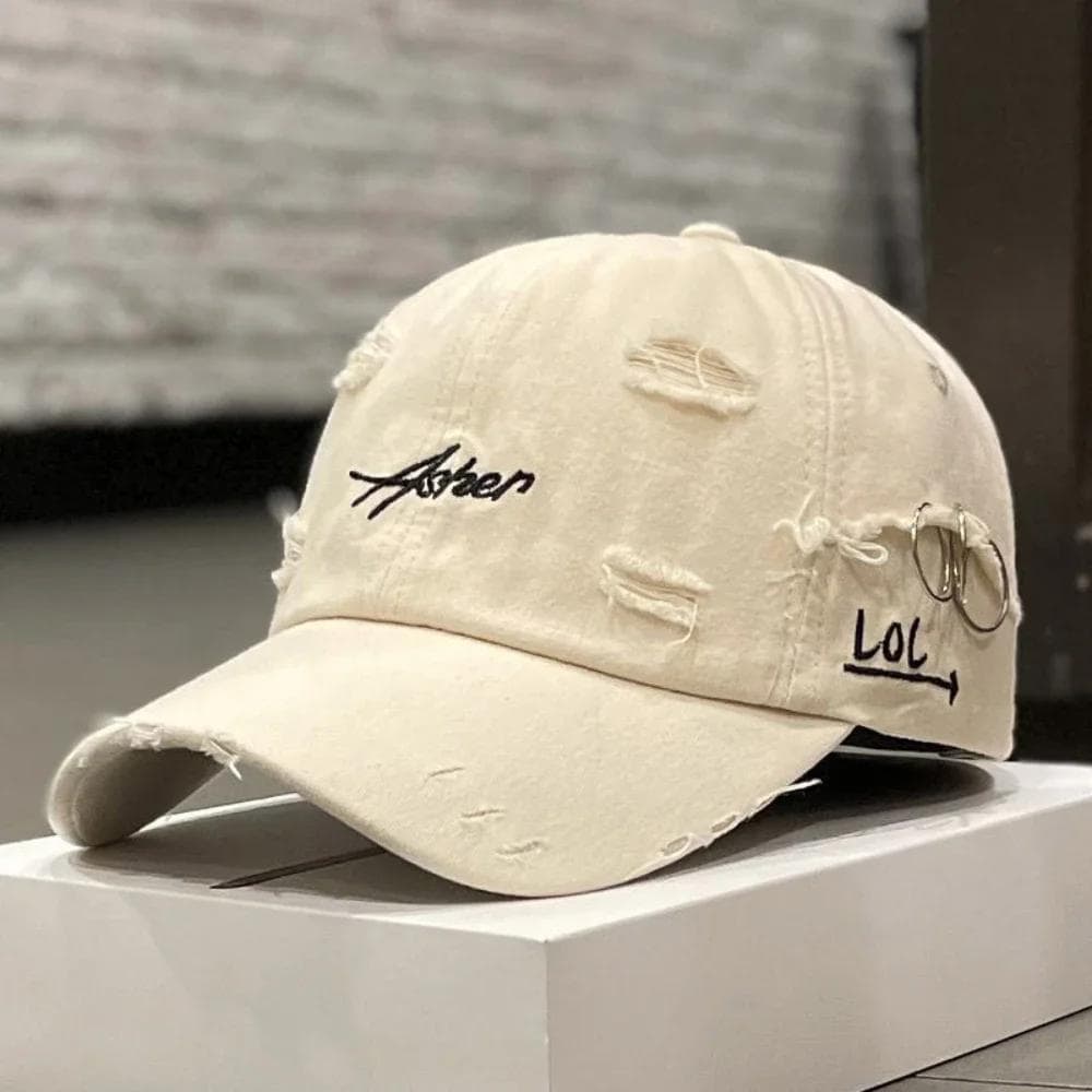 Distressed Letter Embroidery Baseball Cap Dad Hats For Men Women Vintage Trucker Hat Adjustable Unisex Outdoor Sports Sun Hat