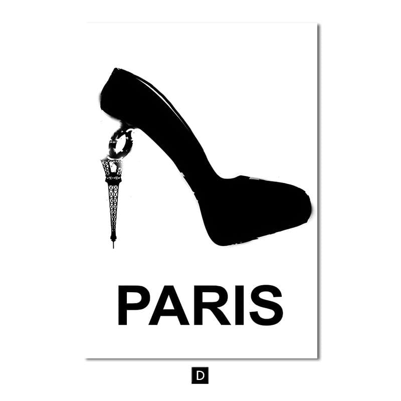 Fashion Poster Black and White Paris Perfume Wall Art Canvas Painting Nordic Posters And Prints Decor Pictures for Living Room 50x80 No Frame