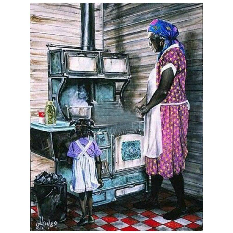5d Diy African People Diamond Painting Crystal Painting Diamond Mosaic Full Round Drill Embroidery 20X30CM