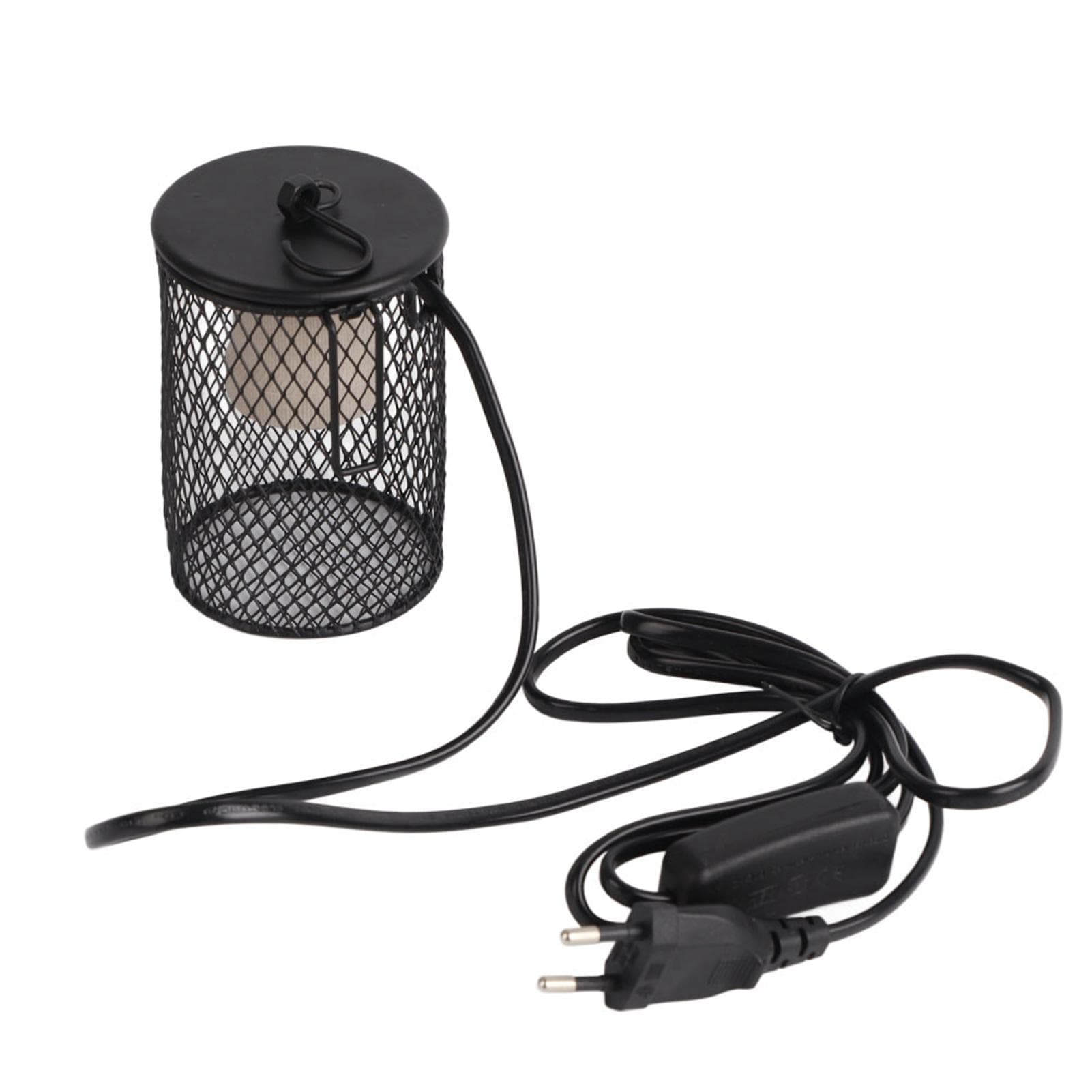 Metal Anti scald Ceramic Heating Light Lampshade for Reptile Chicken Brooder Black