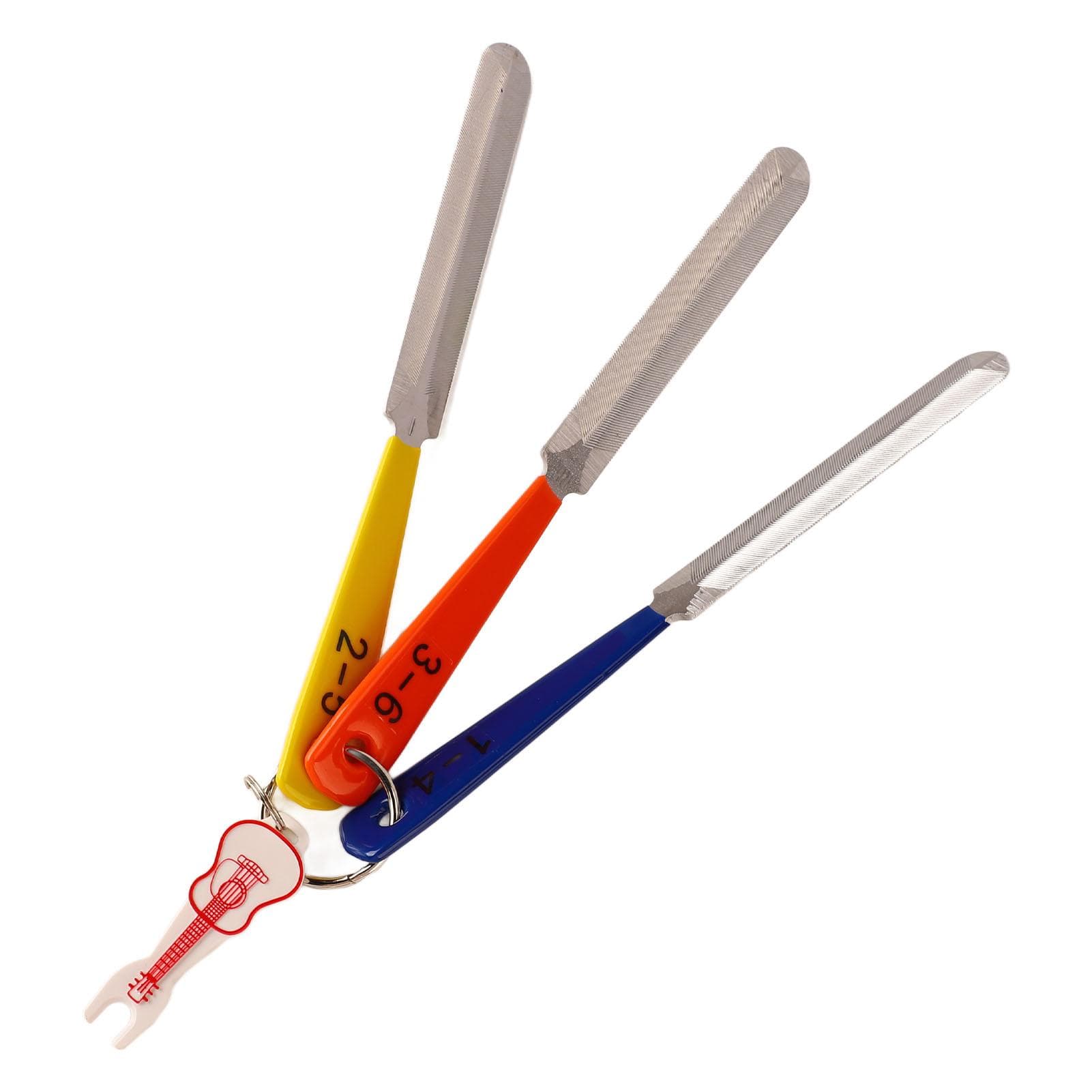 Guitar Nut Slotting File Stainless Steel Electric Guitar Nut File Set Portable String Pitch