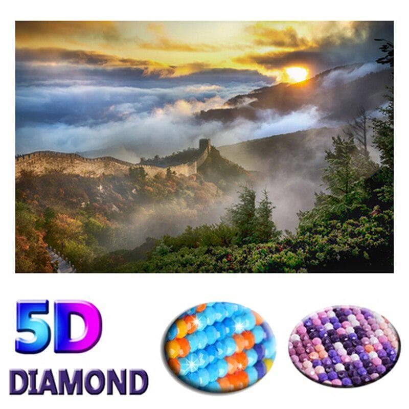 5D DIY Diamond Painting The Great Wall Scenery Cross Stitch Diamond Embroidery 20X30CM
