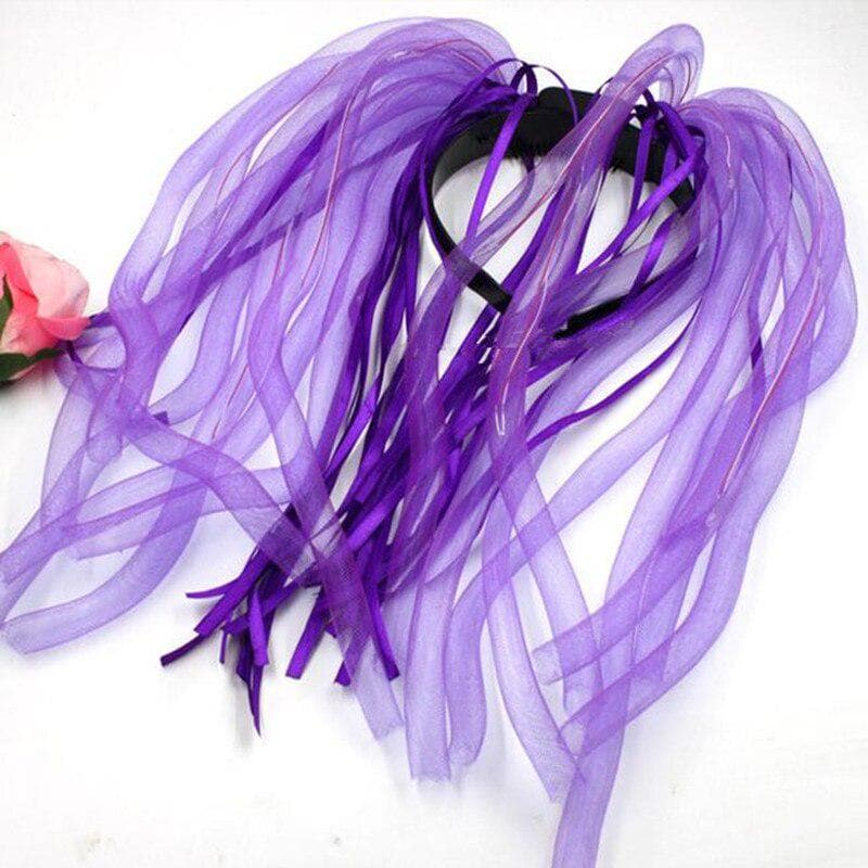 LED Flashing Noodle Hair Headband Kids Adults Light Up Pipe Headwear Halloween Costume purple
