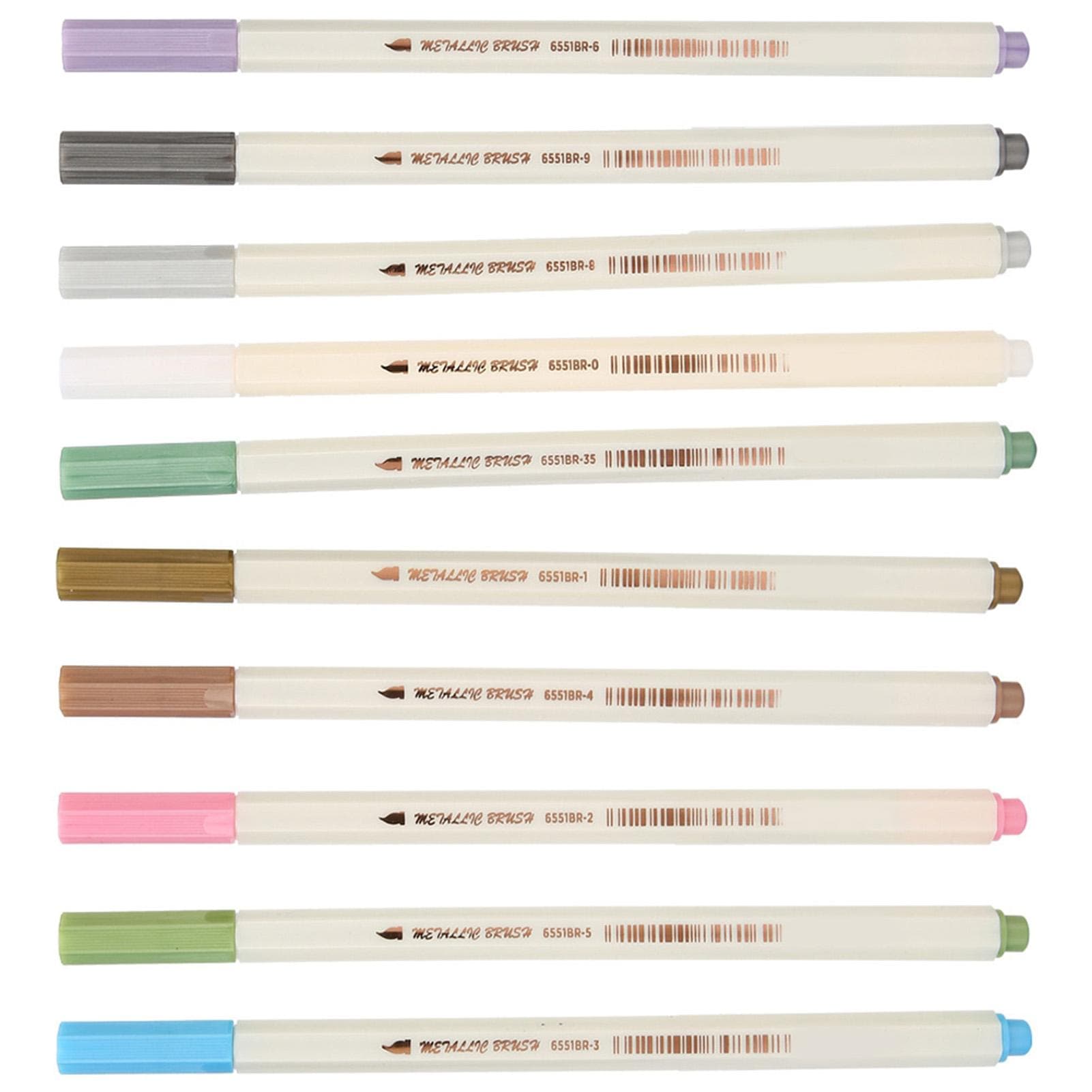 Soft Head Metal Paint Pen Art Supplies Painting Tools for Album Cover Dark Paper6551BR Soft Pen