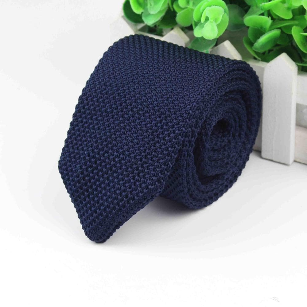 New Style Fashion Men's Solid Colourful Tie Knit Knitted Ties Necktie Normal Slim Classic Woven Cravate Narrow Neckties