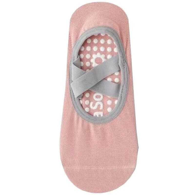 Yoga Socks for Women Nylon Pure Cotton Non slip Section Bandage Sports Ballet Dance Sock Moisture Absorption Perspiration 34-39 pink