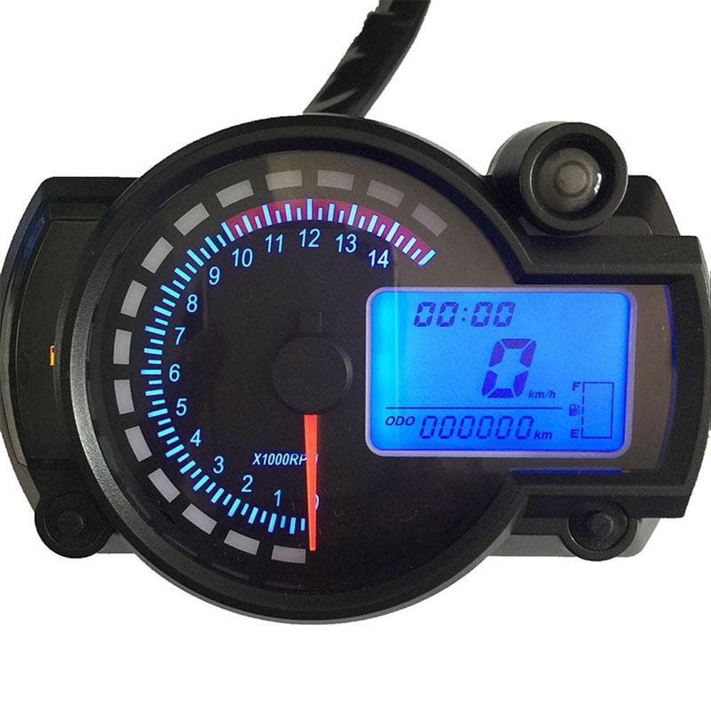 Universal Adjustable Color Backlight LCD Digital Motorcycle Speedometer Odometer Motor Bike