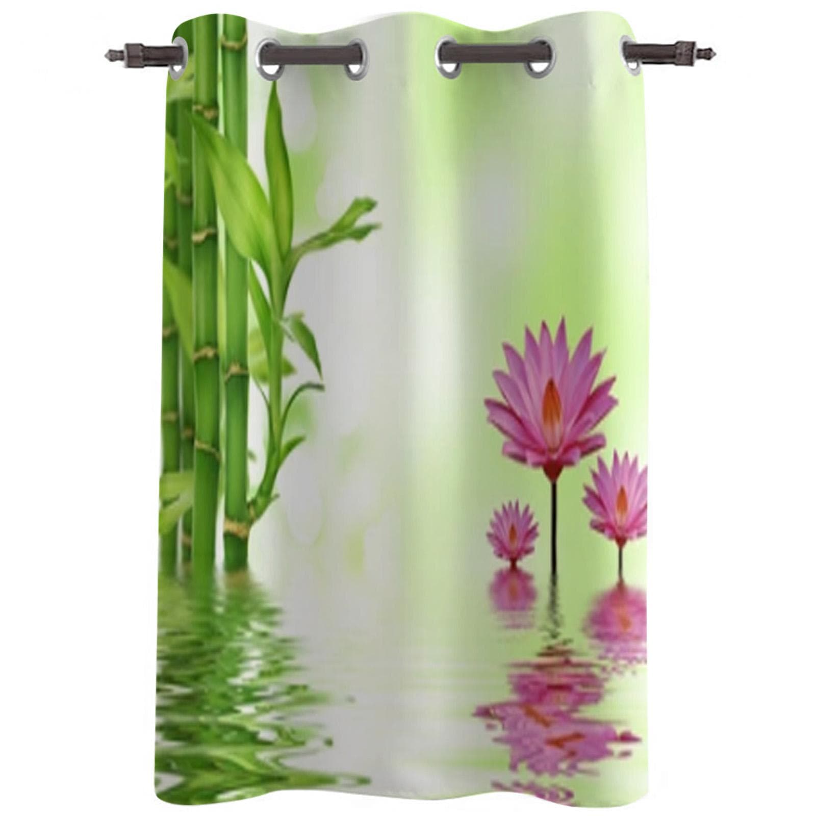 Branch Flowers Butterfly Bird Window Curtain For Living Room Bedroom Luxury Home Kitchen Decor Items Curtains 135W x 60H(cm)