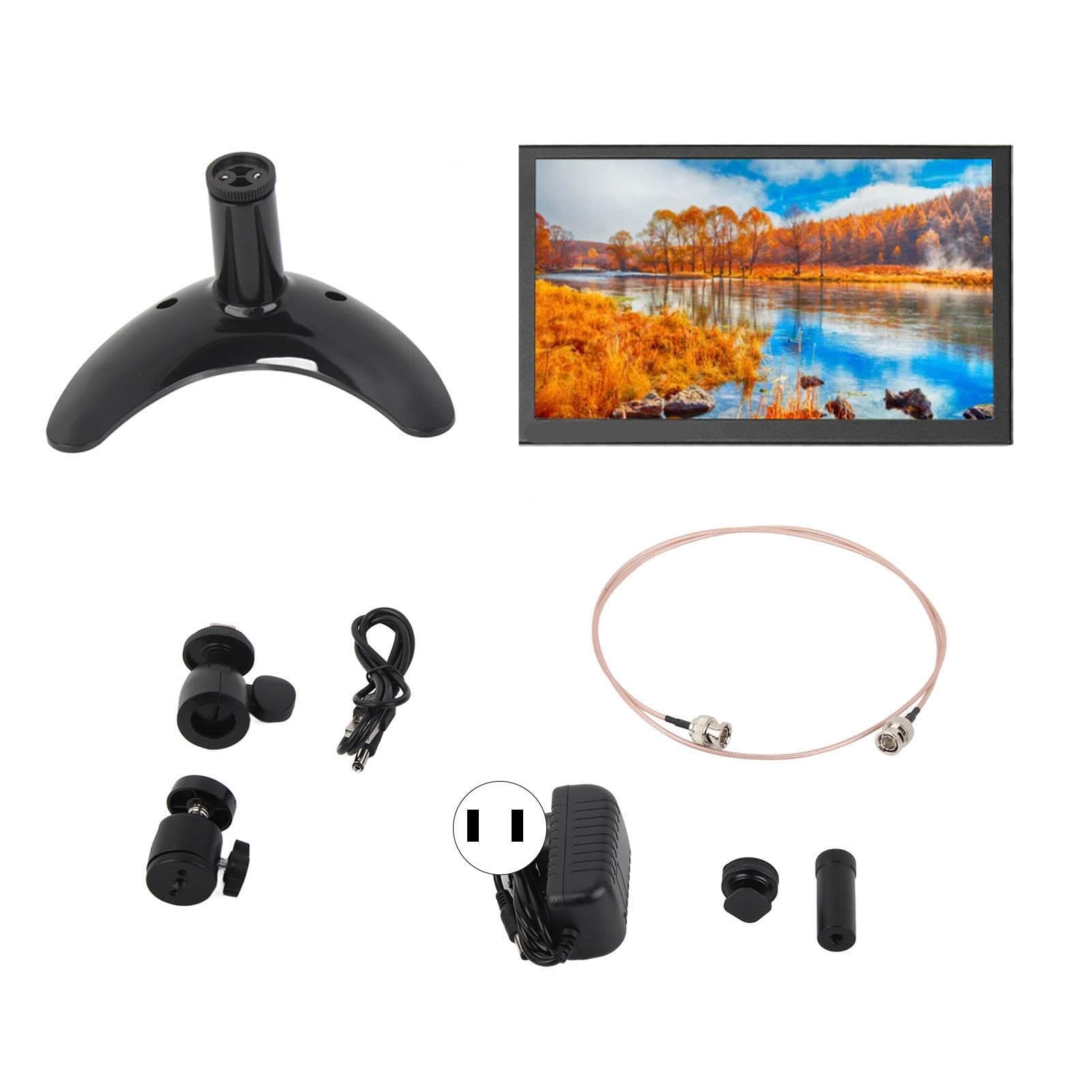7 Inch On Camera Monitor 3G SDI HD Multimedia Interface Monitor TFT LCD Screen with Stand 100‑240V US Plug