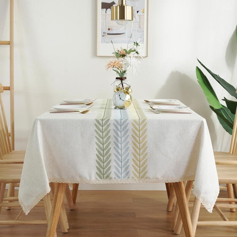Proud Rose New Nordic Linen Diamond-shaped Geometric Embroidered Waterproof Tablecloth Square Towel Cloth 45x45cm Pillowcase