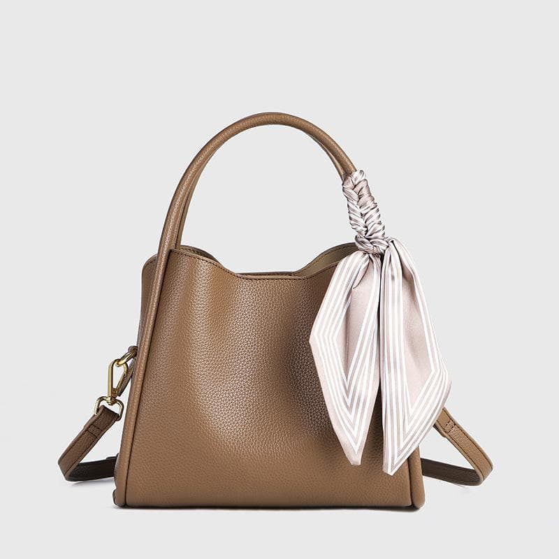 Women's Handbag, Women's Crossbody Bag, Niche Vegetable Basket, Mom's Bucket Bag, Handbag brown