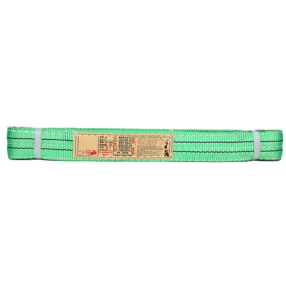 3Meter x 50mm Polyester Lifting Sling Industrial Crane Hoisting Webbing Green