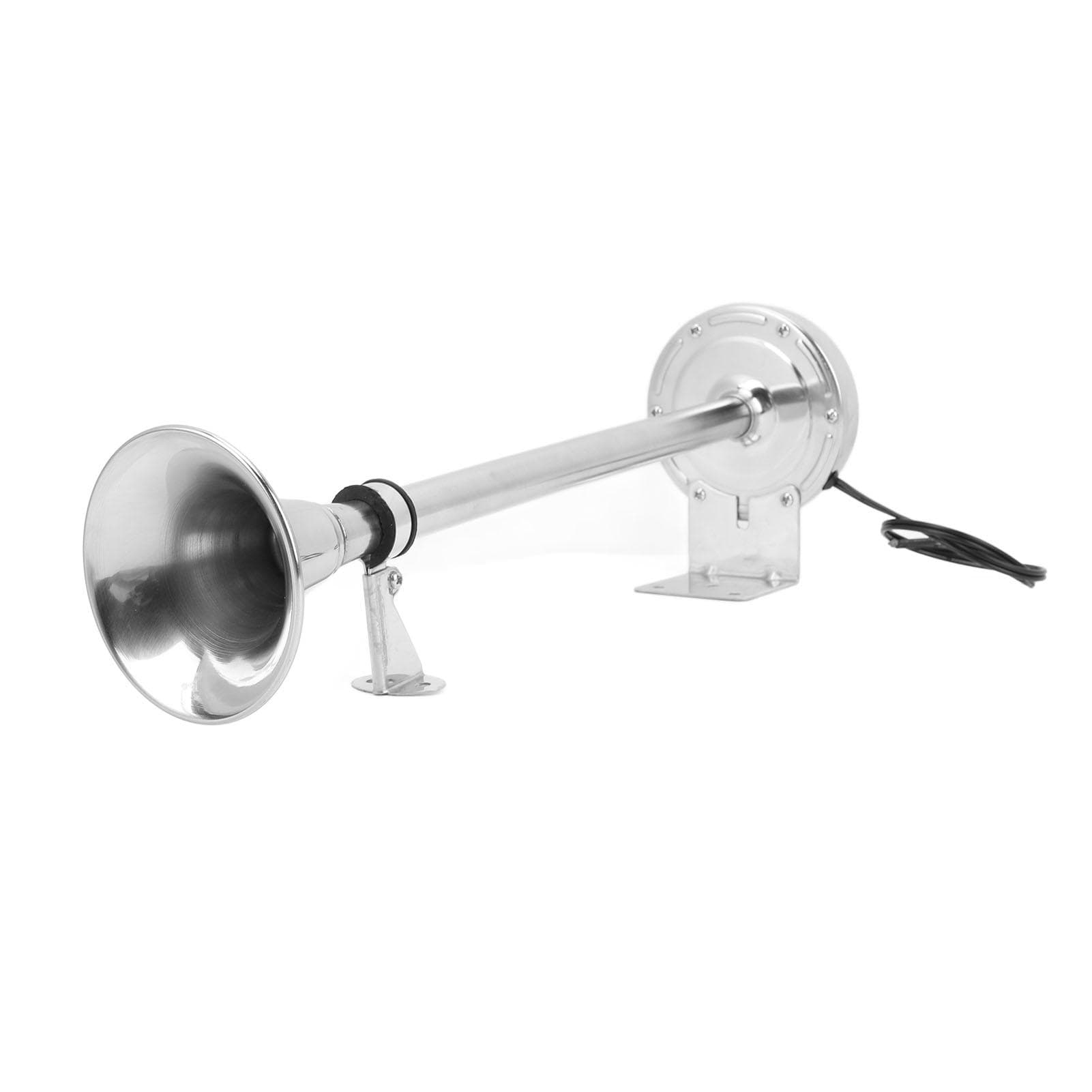 Boat Single Trumpet Horn 12V Electric Stainless Steel Horn 150db Powerful Waterproof Marine Horn
