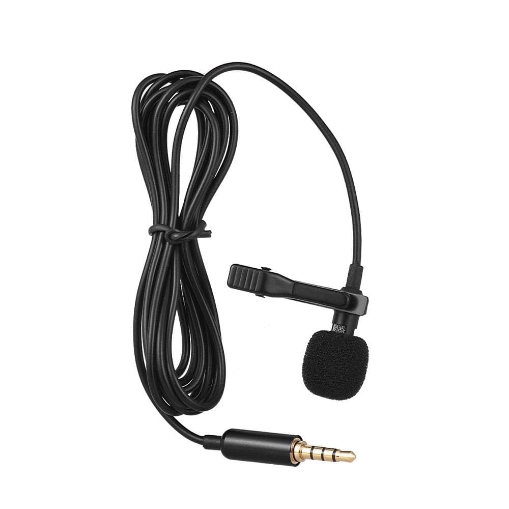 Mini Portable Clip-on Lavalier Microphone EY-510A Jack Wired Condenser Microphone for smartphone DSLR Camera and Computer