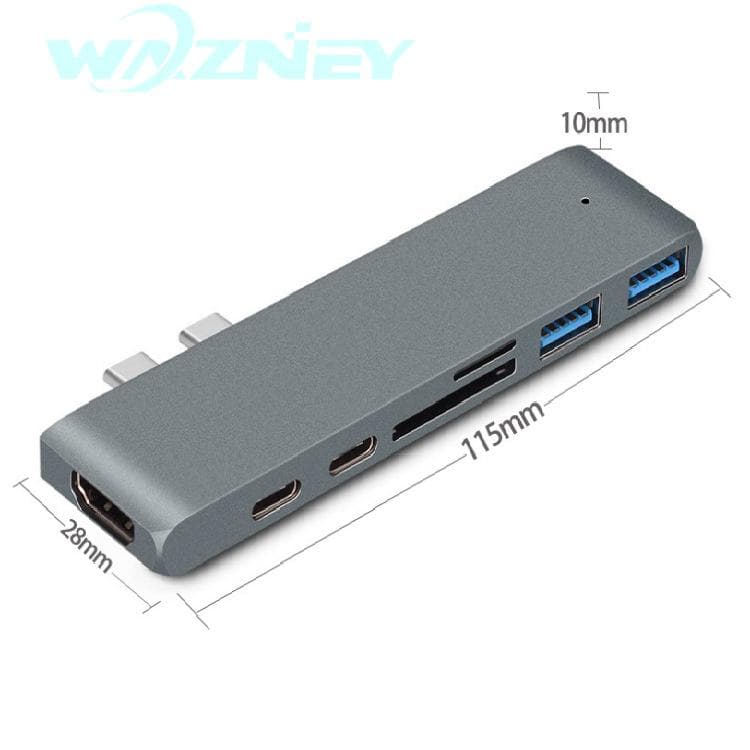 Dual type-c to hdmi expansion dock usb3.1 thunderbolt converter seven-in-one macbook TV projector
