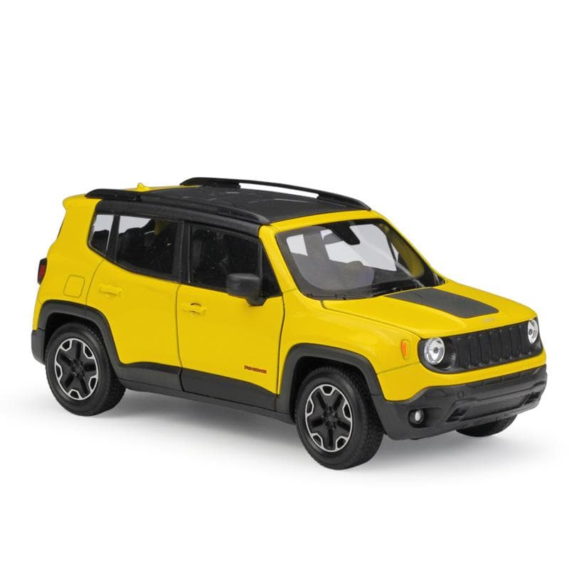 1/24 Scale Welly Jeep Renegade Trailhawk Alloy Car Model Diecasts Metal Toy Vehicles Car Model High Simulation Collection Childrens Gifts 1/24-17.5x7.5x7.2cm yellow
