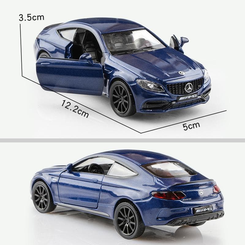 Mercedes Benz C63s AMG Coupe 5 Inch Metal Car Simulation Diecast & Toy Vehicle RMZ city 1:36 Alloy Model Gifts For Children