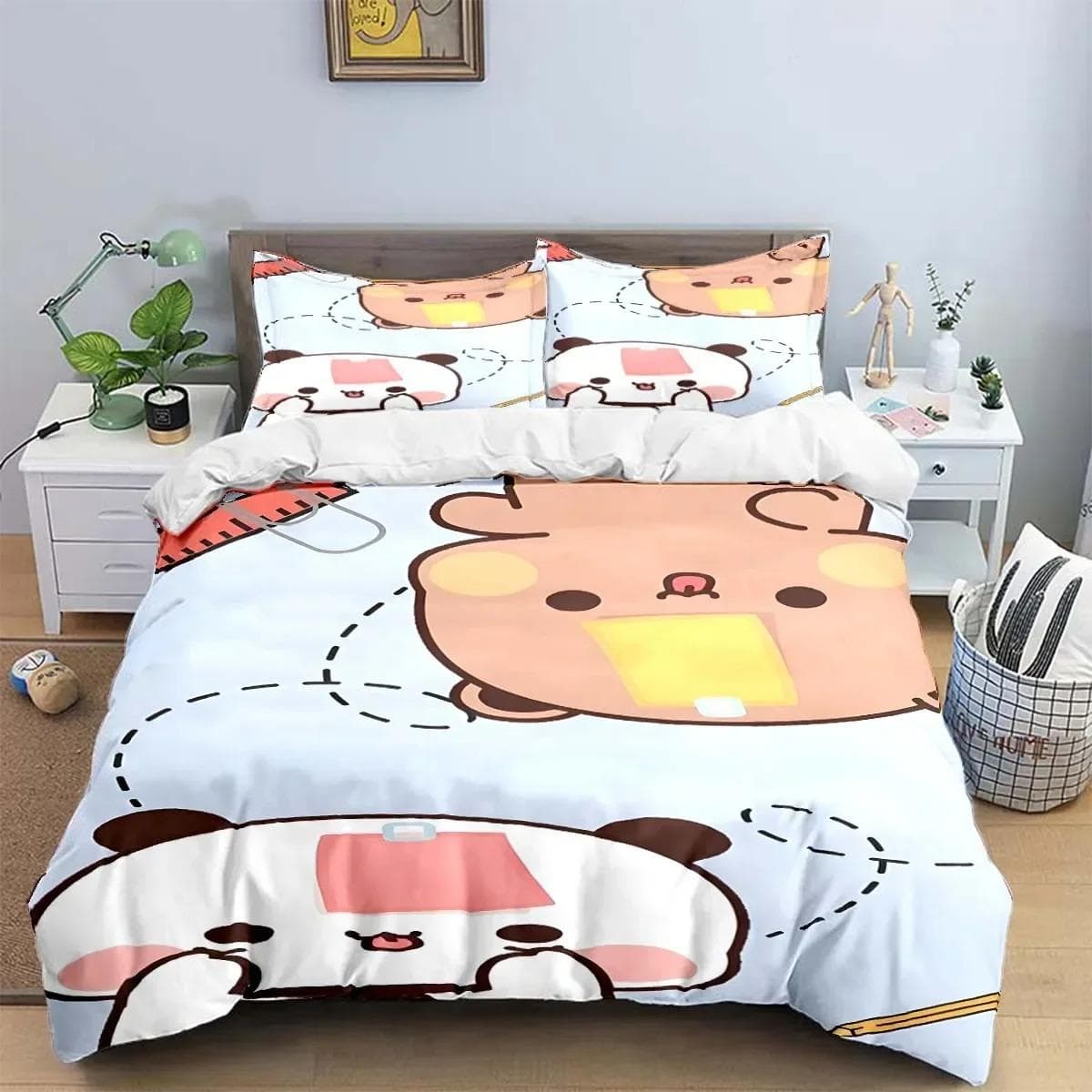 Exquisite Cartoon B-bubu Anime Digital Printing Bedding Set Duvet Cover Comforter Bed Youth Kids Girl Boys Gift Home Textiles 70x133cm 2pcs