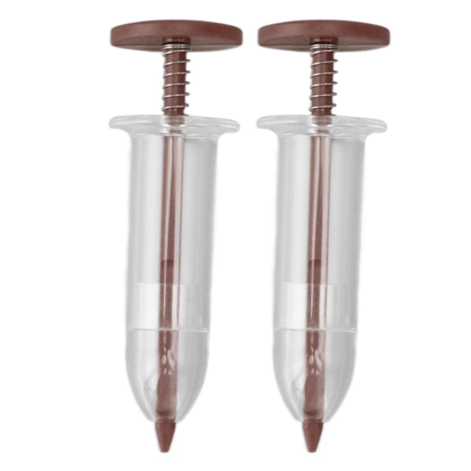 2pcs Mini Sowing Seed Dispenser Sower Small Seed Spreader Adjustable Handheld Seed Planter Sowing brown