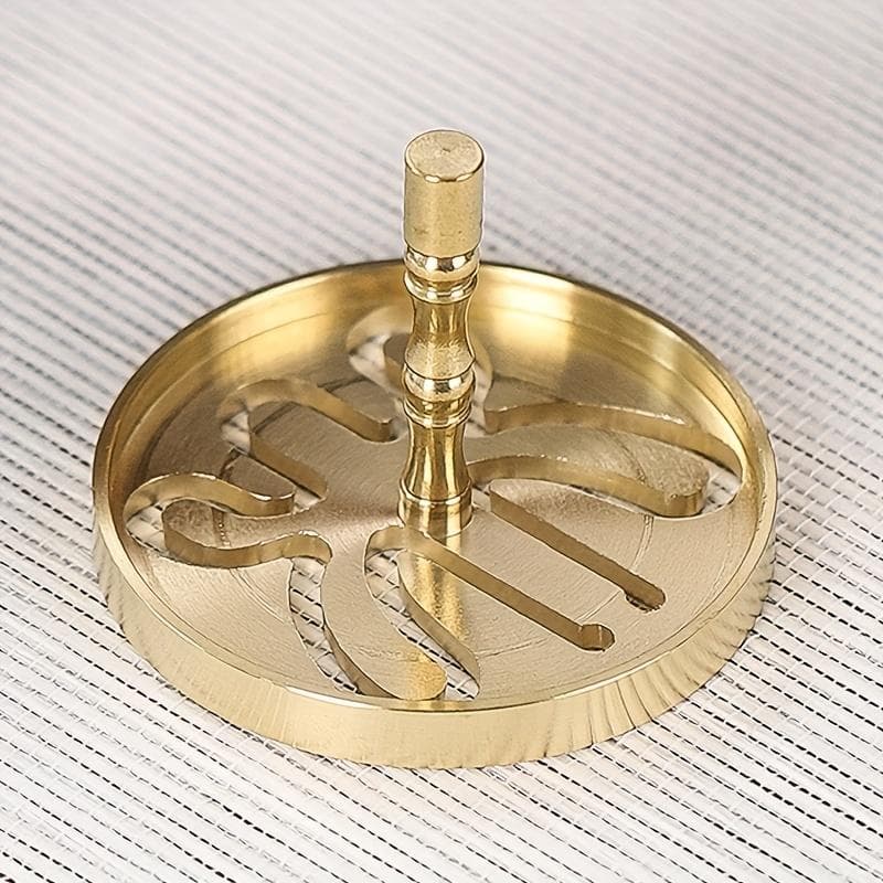 1 Piece Brass Incense Seal, Copper Incense Seal Incense Press, Expanding Seal Incense Dao Seal Mold Tool, Used for Decorating Zen and Tea Rooms wooden character