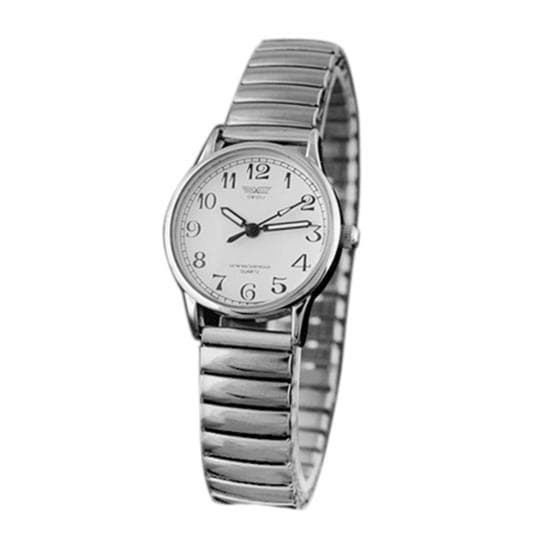 Excellent Couple Lover Elastic Alloy Quartz Analog Wrist Watch S white
