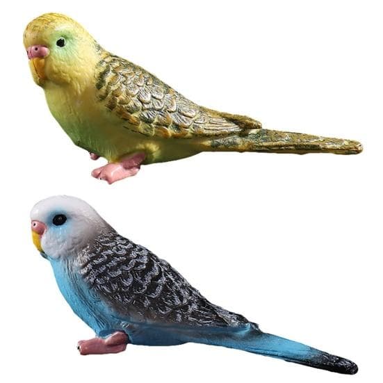 Emulation Parrot Budgerigar Bird Animal Model Toy Plastic Craft Decoration