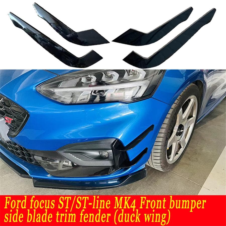 Bumper Lip Fin Splitter Spoiler For Ford Focus 2019-21 ST Mk4 18-21 ST-Line Mk4