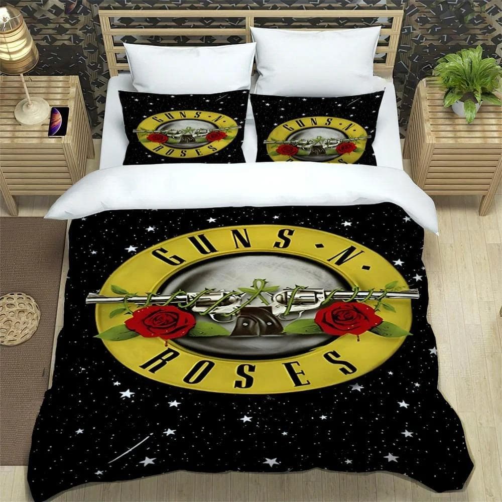 Rock Band Guns N' Roses Bedding Sets exquisite bed supplies set duvet cover bed comforter set bedding set luxury birthday gift 70x133cm 2pcs
