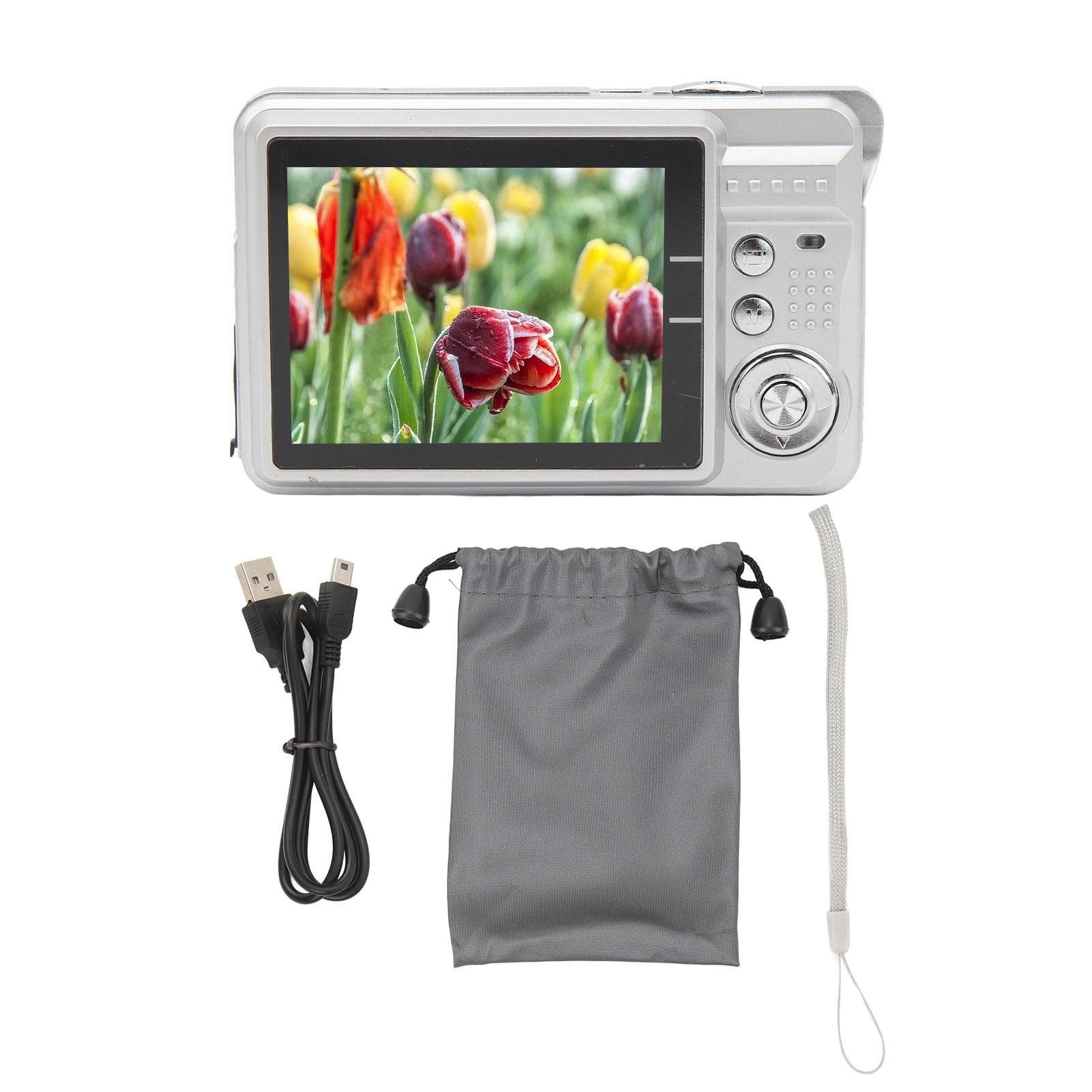 Digital Camera for Teens 48MP HD 2.7 Inch TFT Screen 8X Zoom Autofocus Anti Shake Pocket Compact