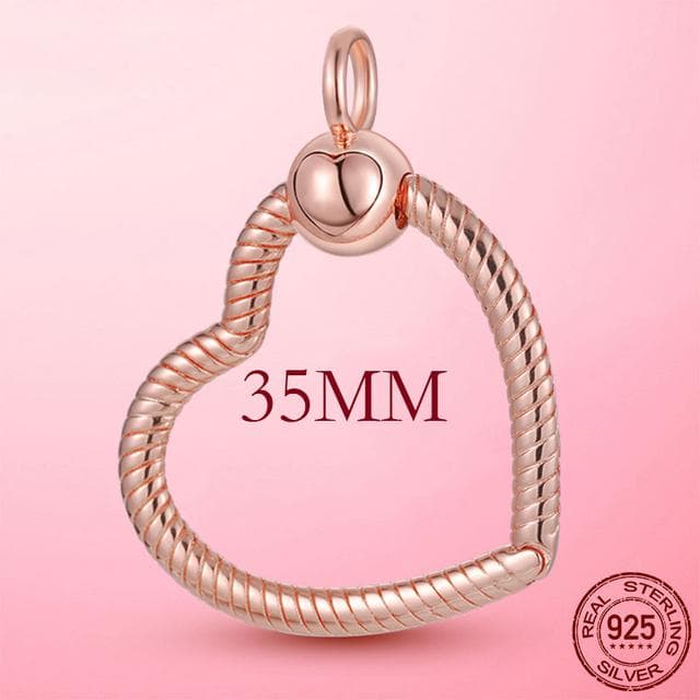 Original 925 Sterling Silver O Pendant Clasp Fits ME Series Bead Charm Rose Gold DIY for Women Jewelry Gifts