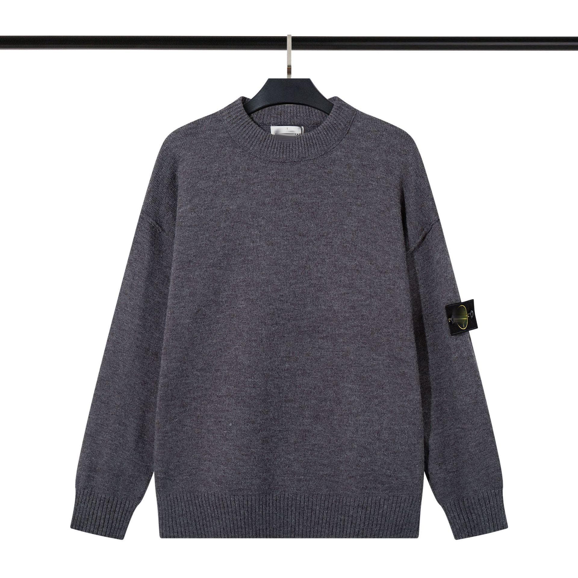 Cross-Border Stone Island Round Neck Unisex Pullover Sweater - European & American Trendy Style L