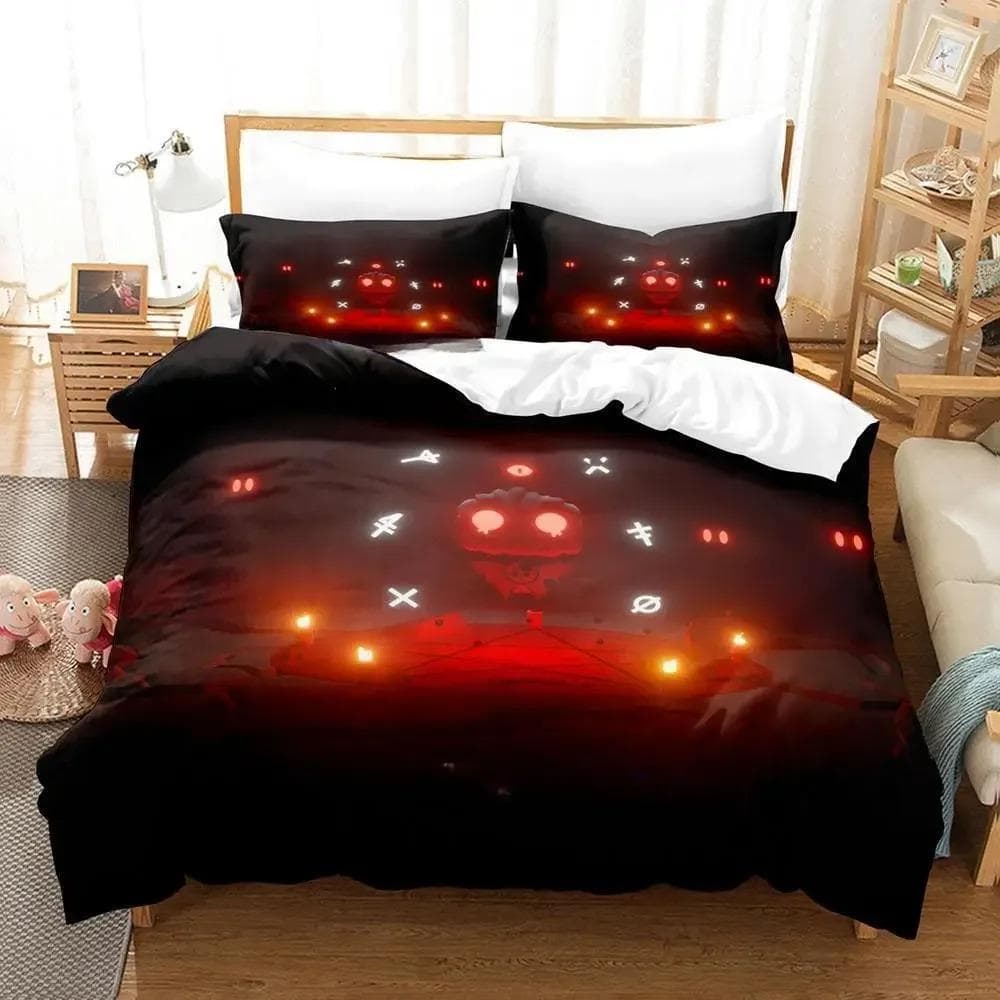 Cult Of The Lamb Bedding Set Single Twin Full Queen King Size Bed Adult Kid Bedroom Duvetcover 3D Print Anime Bed Sheet AU Queen 210x210cm