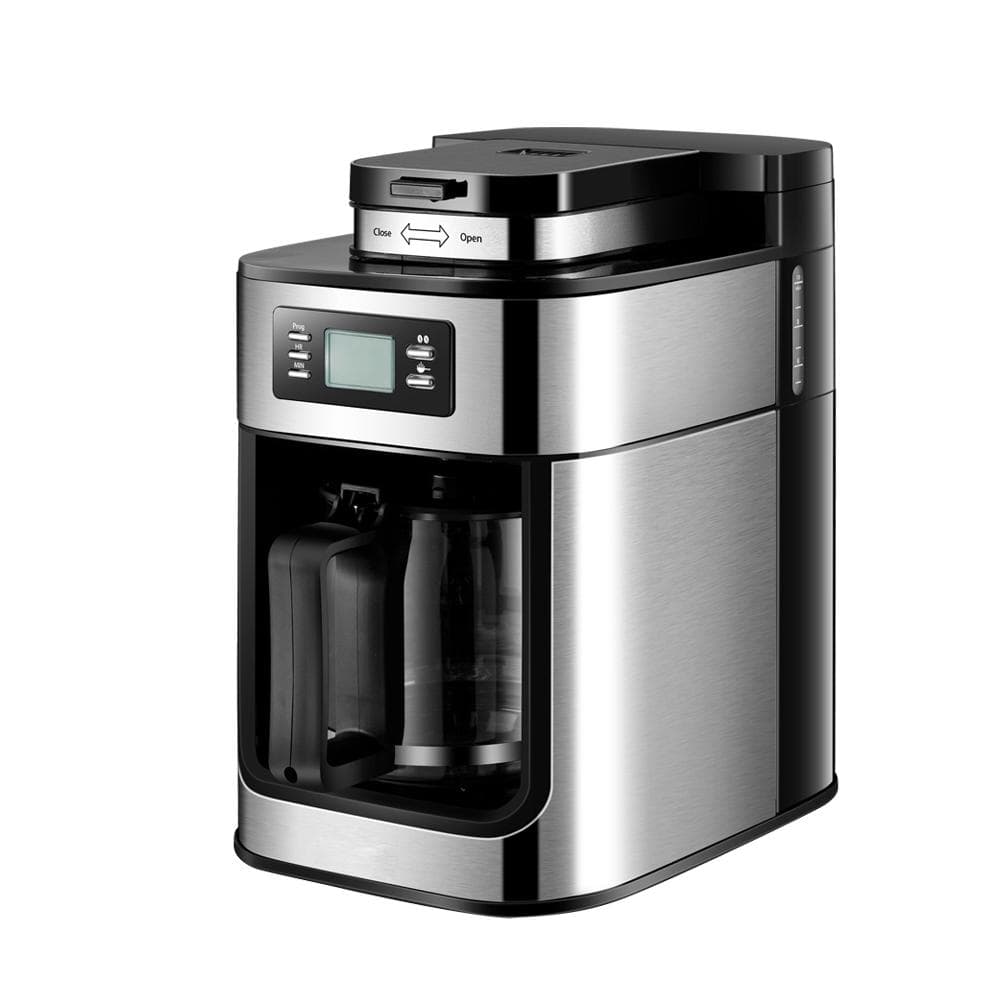 Programmable Coffee Maker with Timer 1050 Watts 1.2L Large Capacity 2-8 Cups Drip Coffee Maker Keep AU Plug black/silver