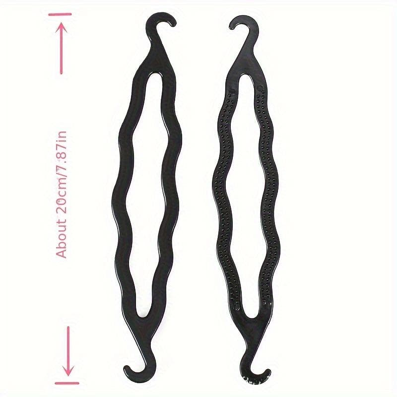 2Pcs Double Hook Curling Rods Hair Styling Hair Tool, Quick Volume Enhancer for Short/Medium/Long Hair, Salon-Grade Curling Rods for Use 2pcs