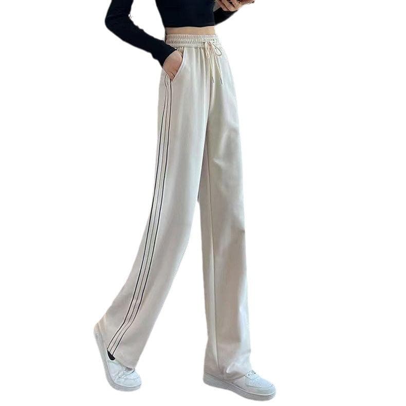 Large Size Straight-leg Casual Wide-leg Pants for Women In Spring and Summer New High-waist Drooping Loose Slimming Sports Women's Pants XXXXL