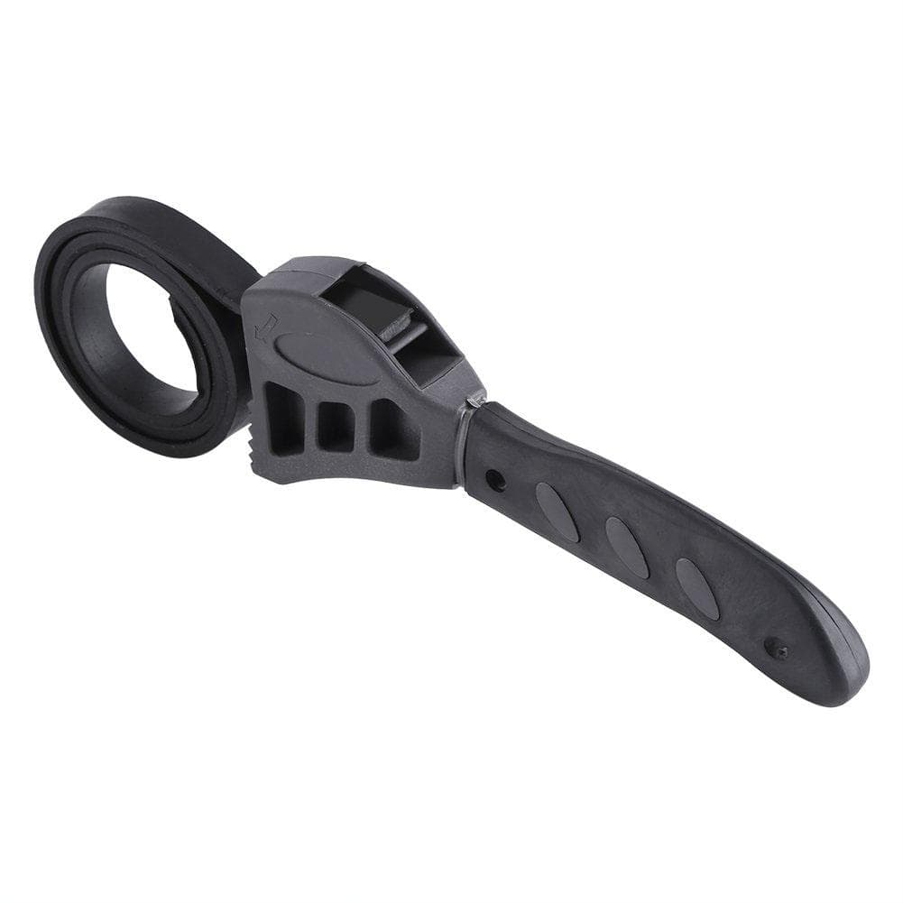 Universal Oil Filter Spanner Strap Adjustable Rubber Jar Lids Tighten Loosen Plumbing Tool black