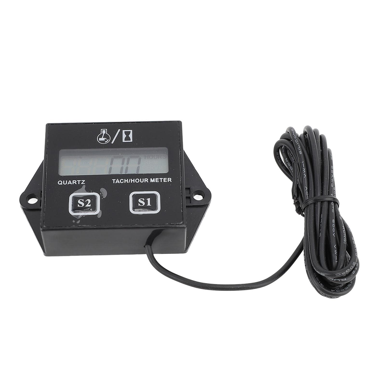 Digital Tachometer Digital Display Inductive Pulse Rate Speed Tach Meter for Chainsaws