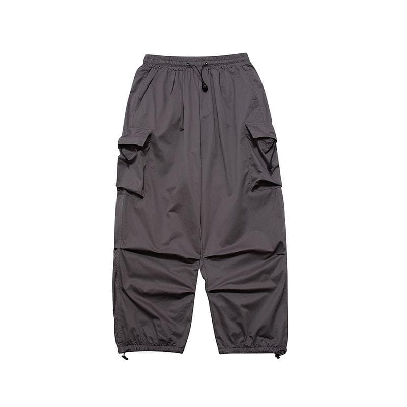 Streetwear Spring Summer Cargo Pants Men Harajuku Casual Men's Pants Elastic Waist Wide Leg Joggers For Man S