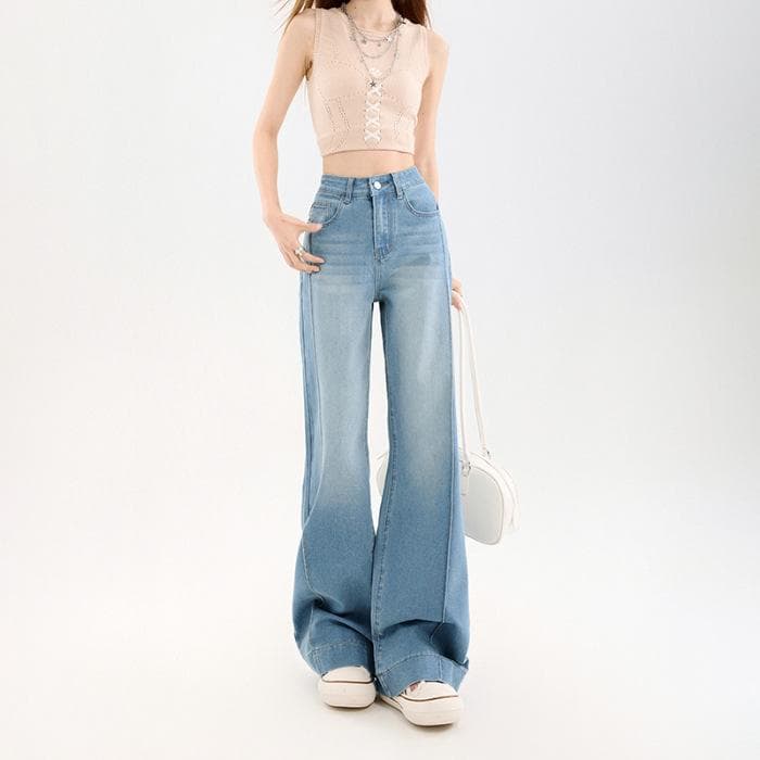 High-waisted and Slightly Pulled Jeans, Women's Spring Does Not Stick To The Legs 2XL