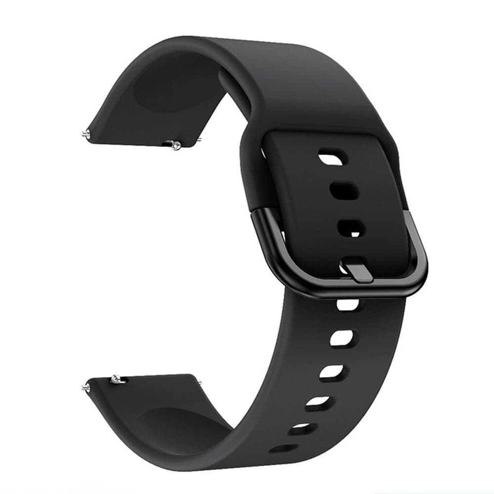 Replaceable Silicone Watch Strap 22mm Buckle Watch Strap Watch Band Compatible with Samsung Galaxy 22mm black