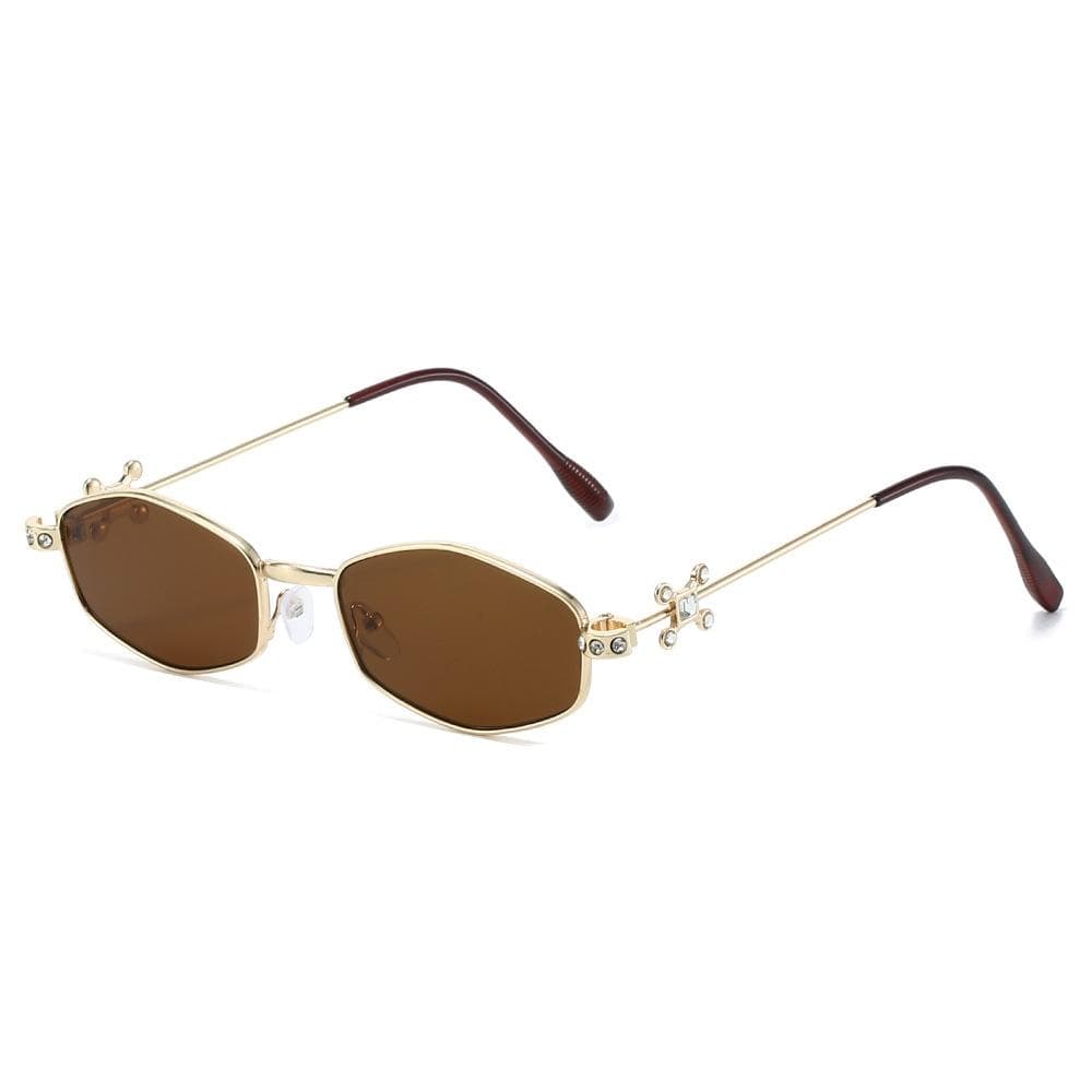 New Luxury Gradient Oval Women Sunglasses Rhinestone Inlaid Frame UV400 Protection Stylish Men Sun Glasses as picture