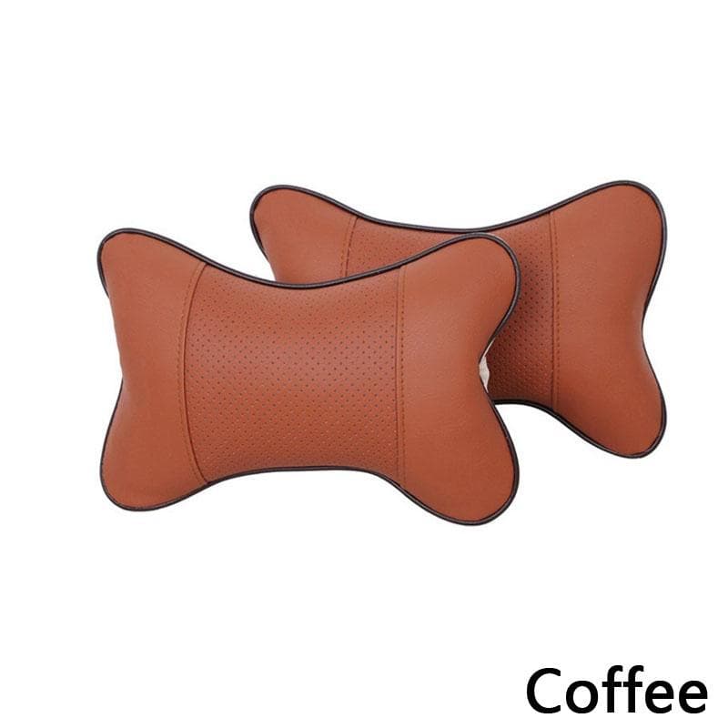 1 Pc Car Seat Headrest Head Pillow Pad Neck Rest Support Cushion brown