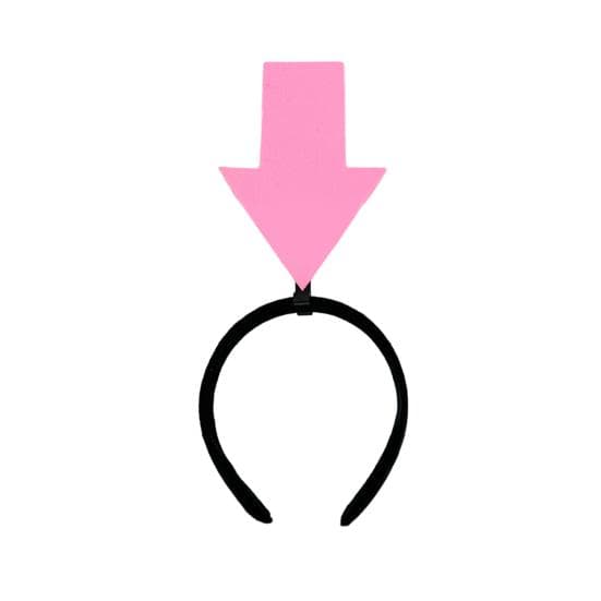 Women Girls Headband Funny Arrows Decor Elastic Hair Hoop Hair Accessory Weddings Parties Daily Wear pink