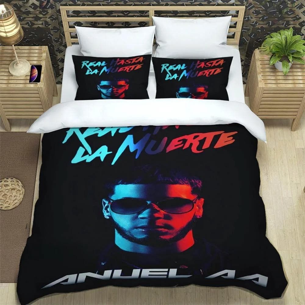 Rapper  Anuel AA printed Bedding Sets exquisite bed supplies set duvet cover bed comforter set bedding set luxury birthday gift US Twin 173x218cm