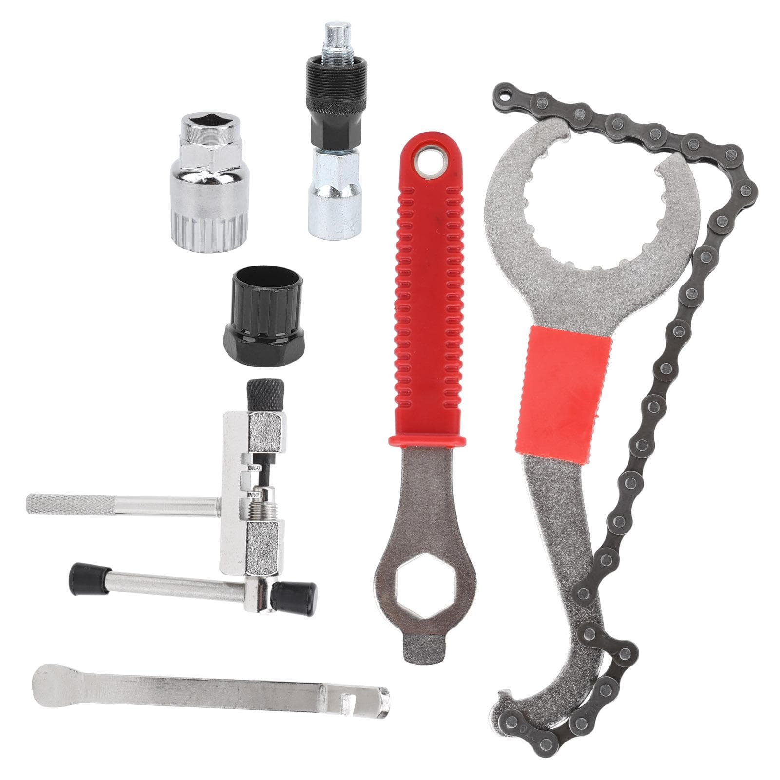 7Pcs Multifunctional Bicycle Flywheel Removal Kit Chain Wheel Tool Set Bike Repair Tool(Levier de