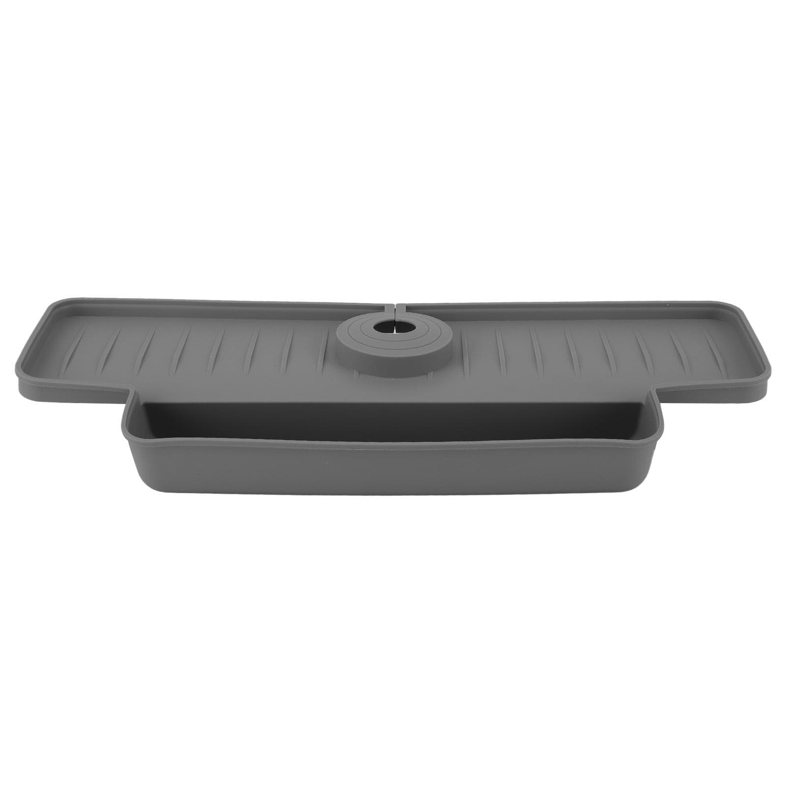 Faucet Splash Proof Draining Rack Silicone Foldable Faucet Handle Drip Catcher Tray Drainer Shelf grey