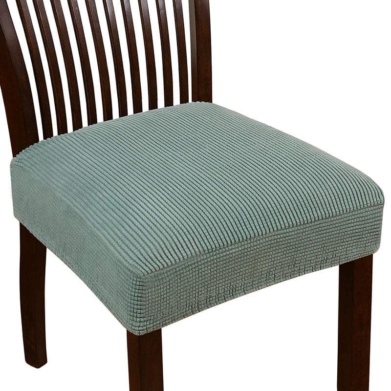 Stretch Jacquard Chair Seat Covers Chair Covers Slipcovers Removable Washable Chair Seat Cushion Slipcovers for Dining Room cyan