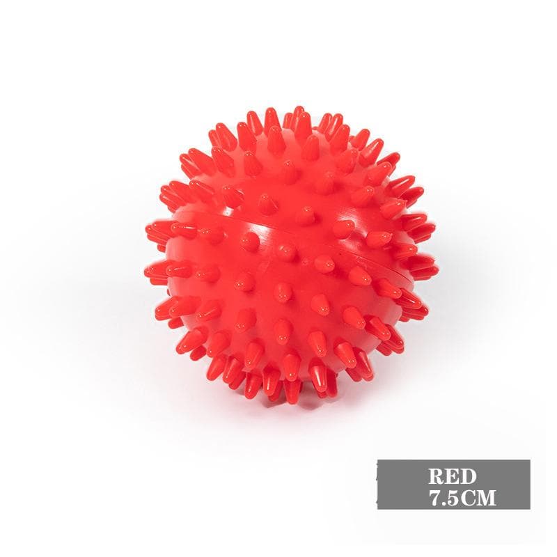 Durable PVC Spiky Massage Ball Trigger Point Sport Fitness Hand Foot Pain Relief Plantar Fasciitis Reliever Hedgehog 9cm Balls 7.5cm Red