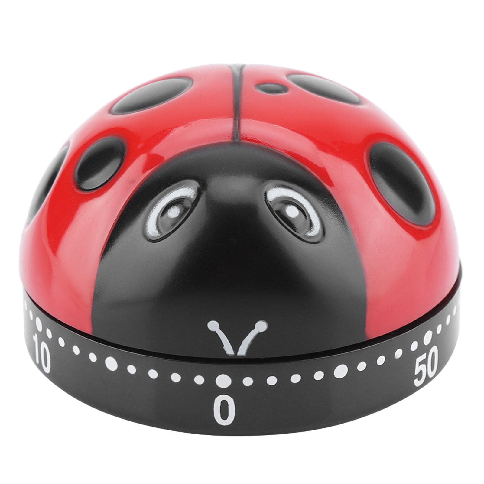 Ladybug Kitchen Timer 60 Minutes Timer Mechanical Wind up Timer Kitchen Cooking Timer white